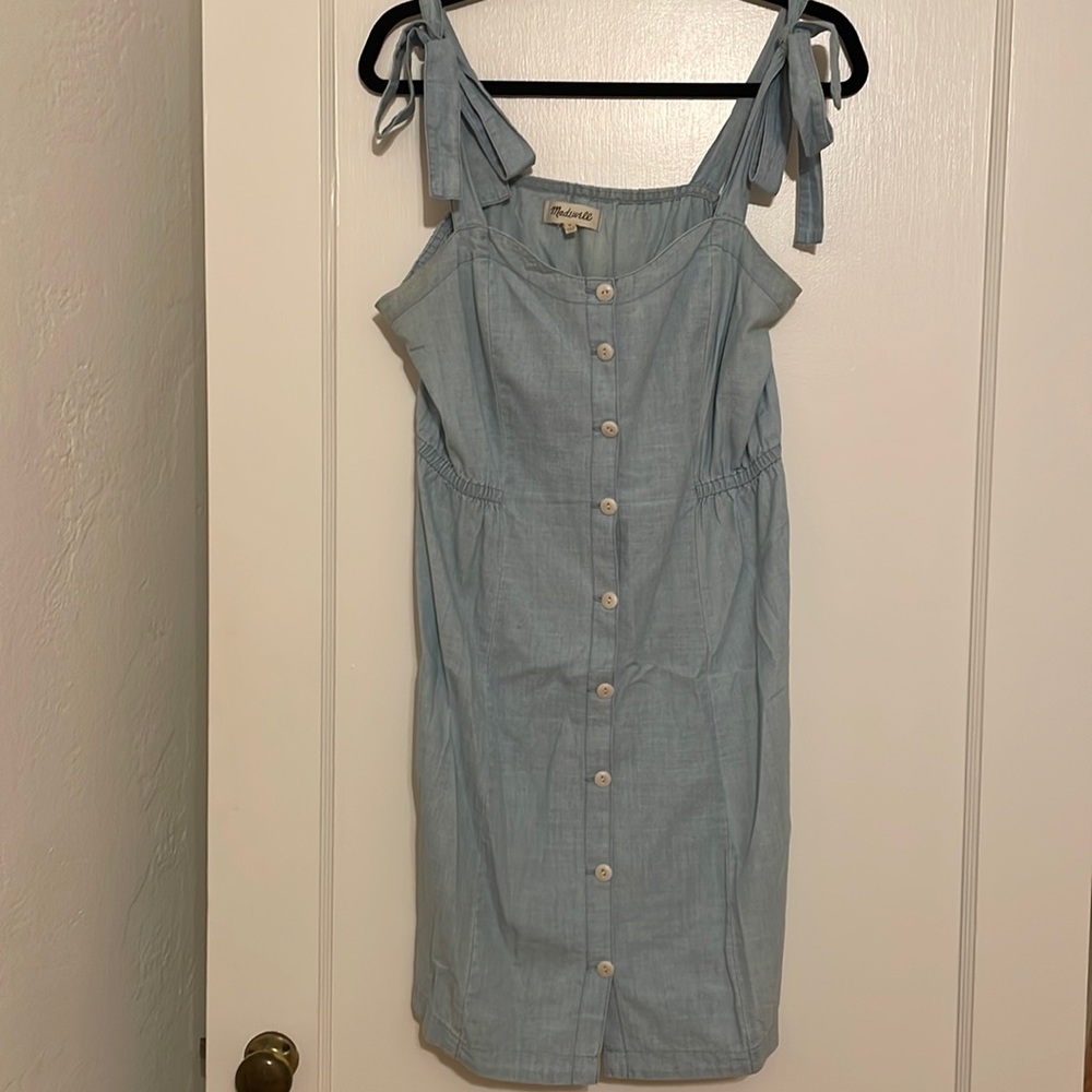 Madewell chambrey blue dress